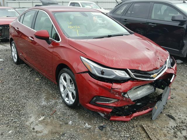 1G1BF5SM0H7198773 - 2017 CHEVROLET CRUZE PREM RED photo 1