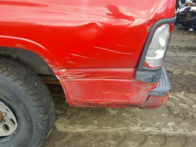 3B7HF12ZXWG113056 - 1998 DODGE RAM 1500 RED photo 9