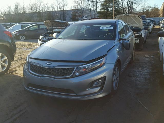 KNAGM4AD1F5081501 - 2015 KIA OPTIMA HYB BLUE photo 2