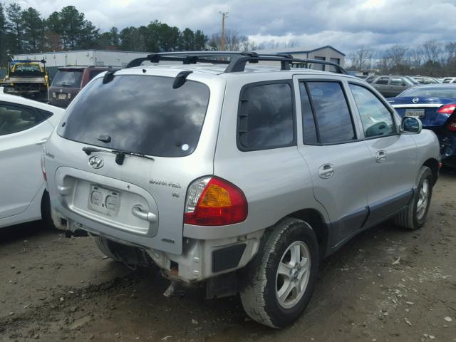 KM8SC73D54U662125 - 2004 HYUNDAI SANTA FE G SILVER photo 4