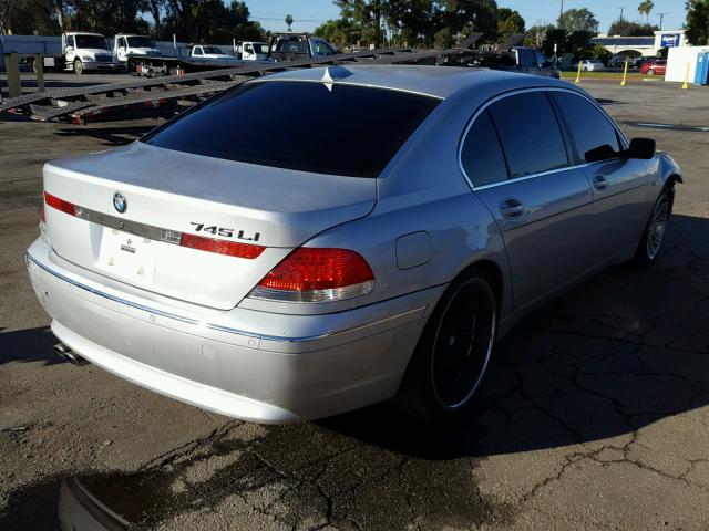 WBAGN63443DR19334 - 2003 BMW 745 LI SILVER photo 4