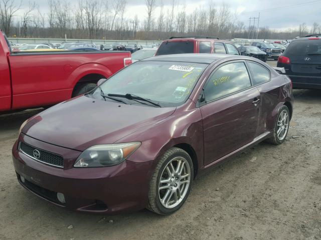 JTKDE177370208324 - 2007 TOYOTA SCION TC PURPLE photo 2