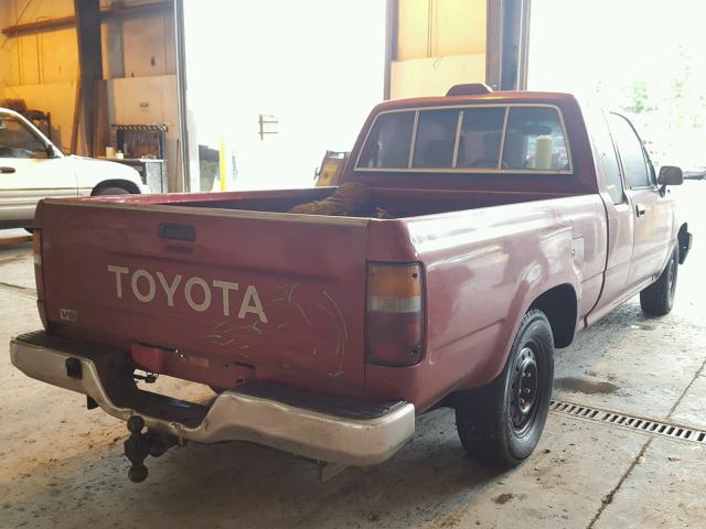 JT4VN93D3R5042611 - 1994 TOYOTA PICKUP 1/2 RED photo 4