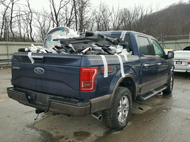 1FTEW1EG1FFC89475 - 2015 FORD F150 SUPER BLUE photo 4