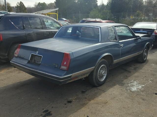 1G1GZ11H8HR102435 - 1987 CHEVROLET MONTE CARL BLUE photo 4