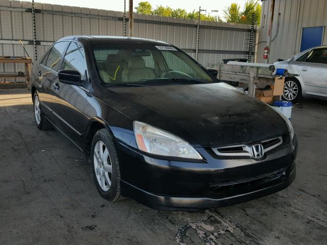 1HGCM66534A081763 - 2004 HONDA ACCORD EX BLACK photo 1