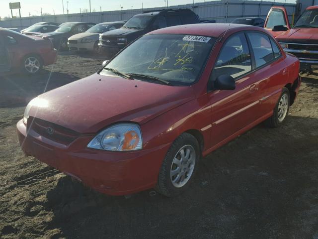 KNADC125246292998 - 2004 KIA RIO RED photo 2