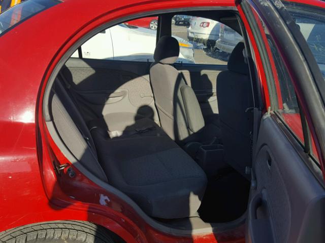 KNADC125246292998 - 2004 KIA RIO RED photo 6