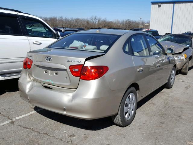 KMHDU46DX8U475503 - 2008 HYUNDAI ELANTRA GL TAN photo 4