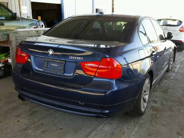 WBAPH7C53BE130607 - 2011 BMW 328 I BLUE photo 4