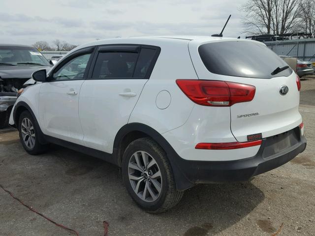 KNDPB3AC0E7577323 - 2014 KIA SPORTAGE B WHITE photo 3