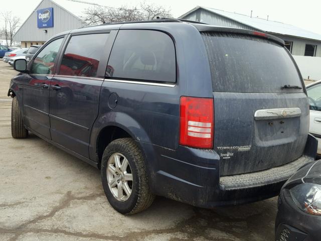 2A8HR54P98R759236 - 2008 CHRYSLER TOWN & COU BLUE photo 3