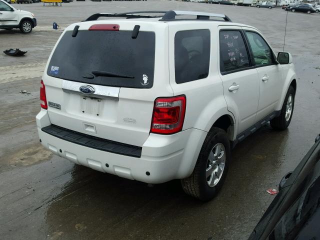 1FMCU9E76CKC70544 - 2012 FORD ESCAPE LIM WHITE photo 4