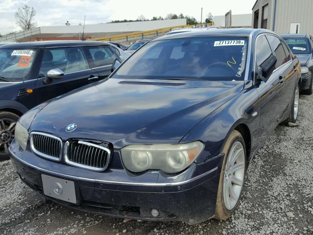 WBAGN63403DR17628 - 2003 BMW 745 LI BLUE photo 2