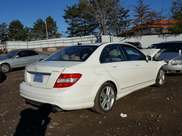 WDDGF8BB4BR179965 - 2011 MERCEDES-BENZ C 300 4MAT WHITE photo 4