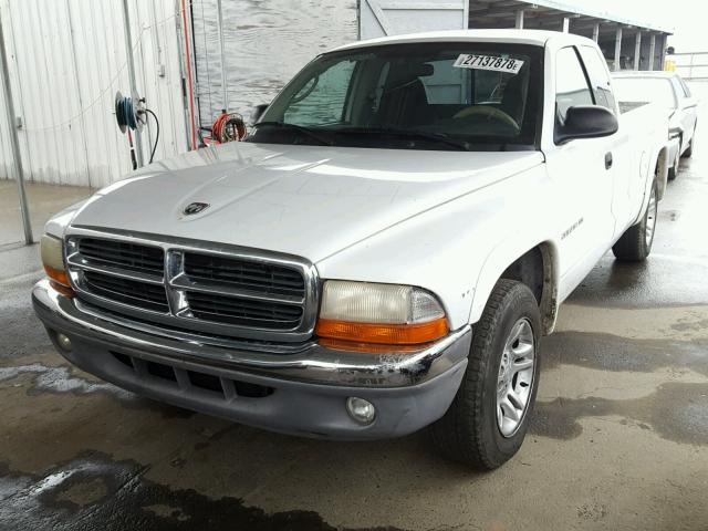 1B7GL42X92S538520 - 2002 DODGE DAKOTA SLT WHITE photo 2