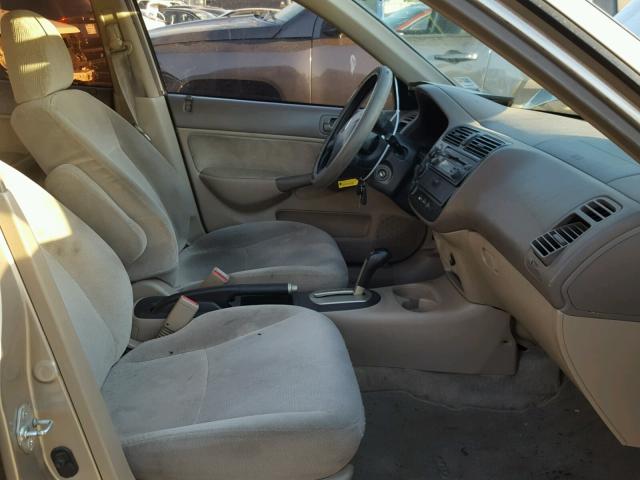 2HGES26711H559295 - 2001 HONDA CIVIC EX Բեժ լուսանկար 5