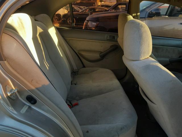 2HGES26711H559295 - 2001 HONDA CIVIC EX Բեժ լուսանկար 6