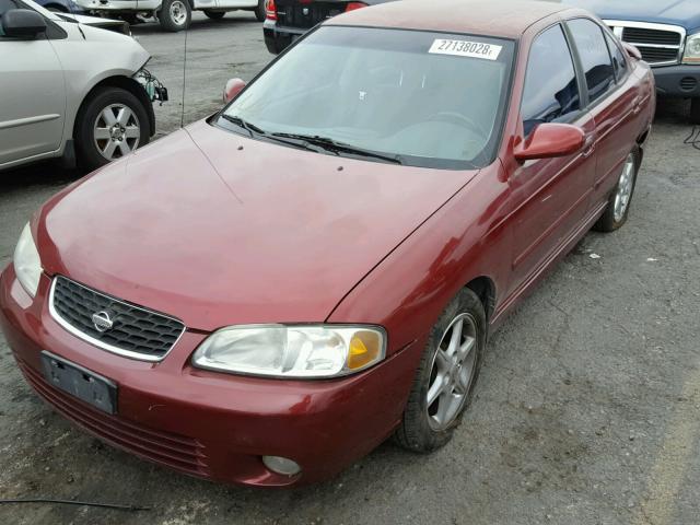 3N1BB51A81L002965 - 2001 NISSAN SENTRA SE MAROON photo 2