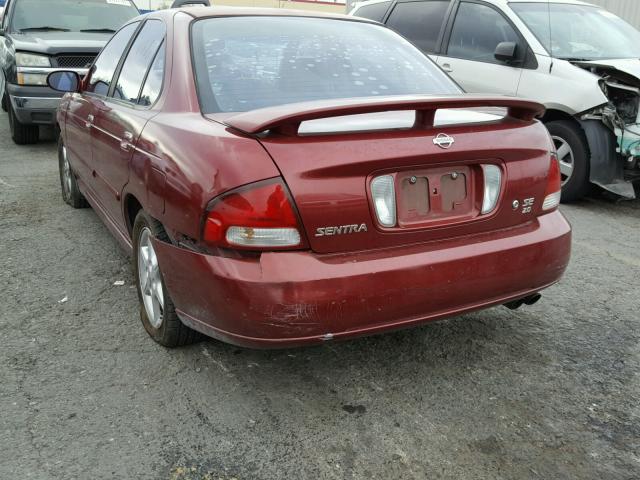 3N1BB51A81L002965 - 2001 NISSAN SENTRA SE MAROON photo 3