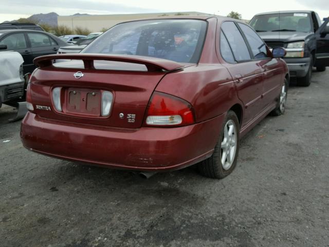 3N1BB51A81L002965 - 2001 NISSAN SENTRA SE MAROON photo 4