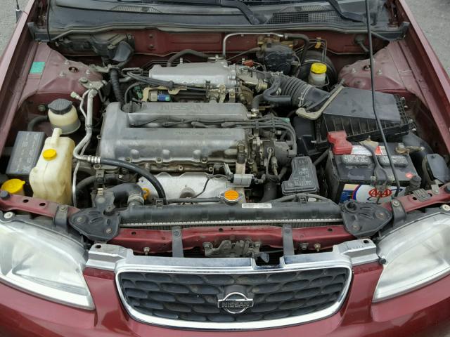 3N1BB51A81L002965 - 2001 NISSAN SENTRA SE MAROON photo 7