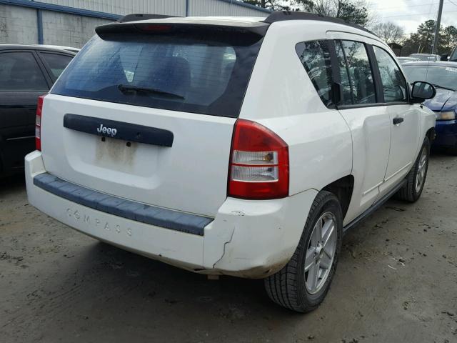 1J8FT47W08D706434 - 2008 JEEP COMPASS SP WHITE photo 4