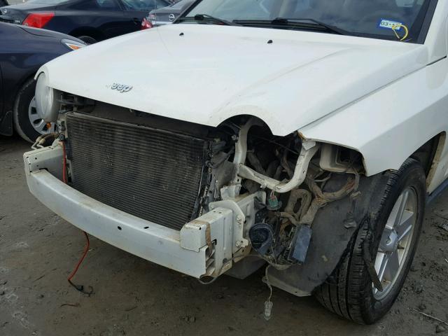 1J8FT47W08D706434 - 2008 JEEP COMPASS SP WHITE photo 9