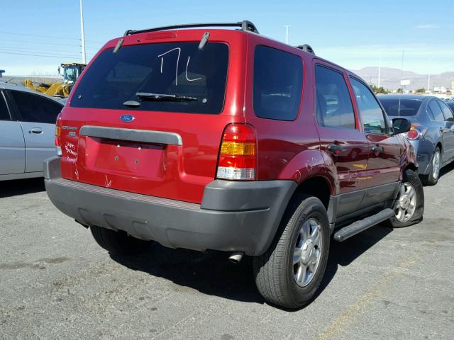 1FMYU03183KD38519 - 2003 FORD ESCAPE XLT MAROON photo 4