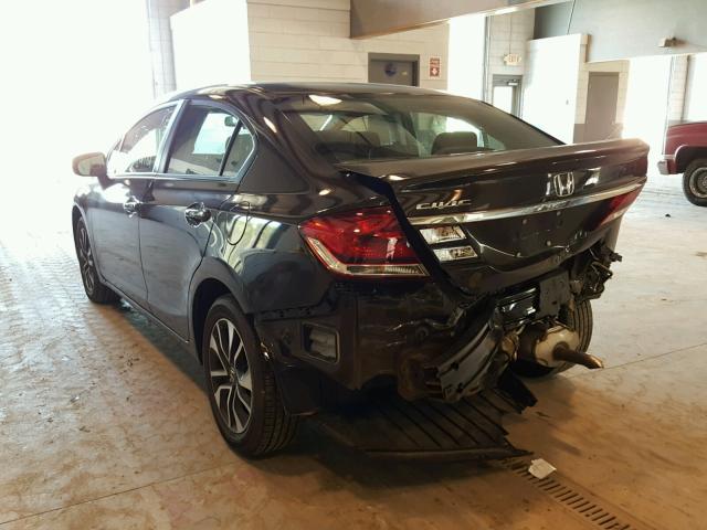 2HGFB2F86EH541121 - 2014 HONDA CIVIC EX BLACK photo 3