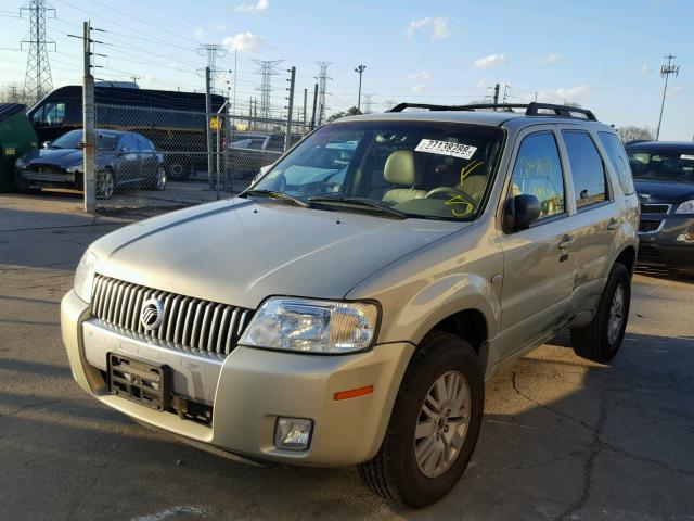 4M2YU56126DJ10211 - 2006 MERCURY MARINER BEIGE photo 2