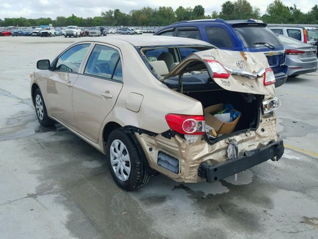 2T1BU4EE8CC865799 - 2012 TOYOTA COROLLA BA TAN photo 3