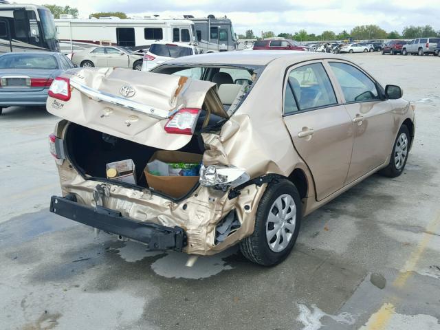 2T1BU4EE8CC865799 - 2012 TOYOTA COROLLA BA TAN photo 4