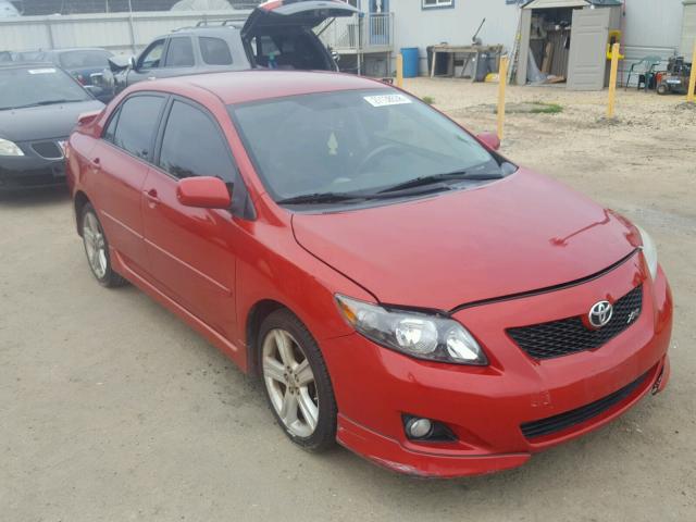 1NXBE40E49Z133410 - 2009 TOYOTA COROLLA XR RED photo 1