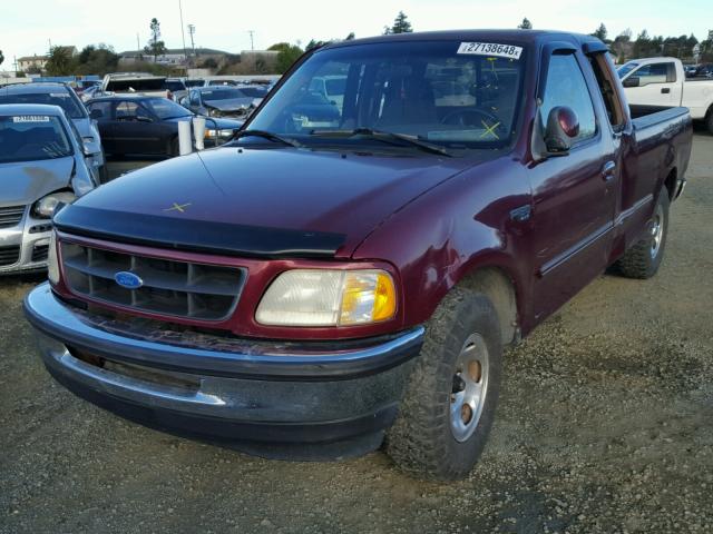 1FTDX1762VKC63048 - 1997 FORD F150 RED photo 2