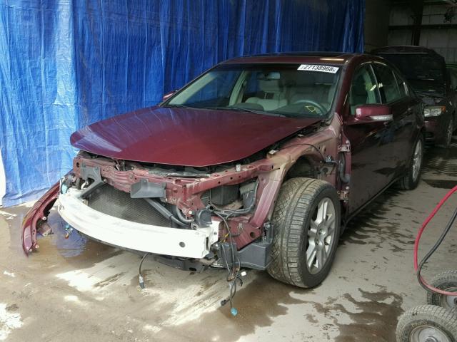 19UUA8F57AA014765 - 2010 ACURA TL RED photo 2