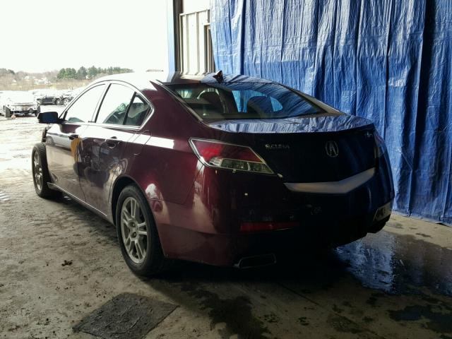 19UUA8F57AA014765 - 2010 ACURA TL RED photo 3