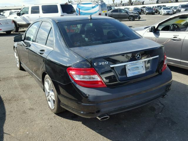 WDDGF5EB3BA477917 - 2011 MERCEDES-BENZ C 300 BLACK photo 3