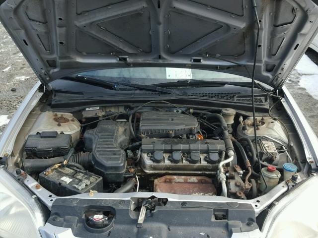 1HGEM22922L046580 - 2002 HONDA CIVIC EX ვერცხლისფერი ფოტო 7