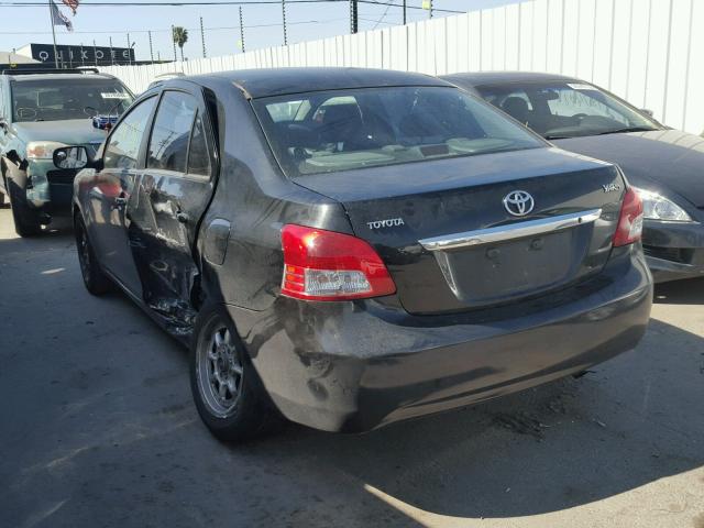 JTDBT923371043733 - 2007 TOYOTA YARIS BLACK photo 3