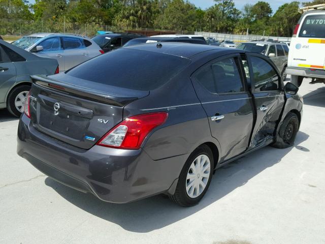 3N1CN7AP5FL891100 - 2015 NISSAN VERSA S GRAY photo 4