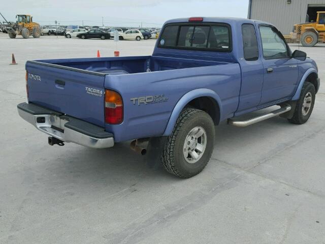 4TASN92N0XZ468576 - 1999 TOYOTA TACOMA XTR BLUE photo 4