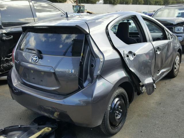 JTDKDTB38F1101537 - 2015 TOYOTA PRIUS C GRAY photo 4