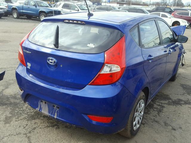 KMHCT5AE7CU012005 - 2012 HYUNDAI ACCENT GLS BLUE photo 4