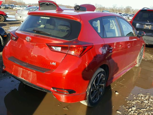 JTNKARJE2HJ536308 - 2017 TOYOTA COROLLA IM RED photo 4