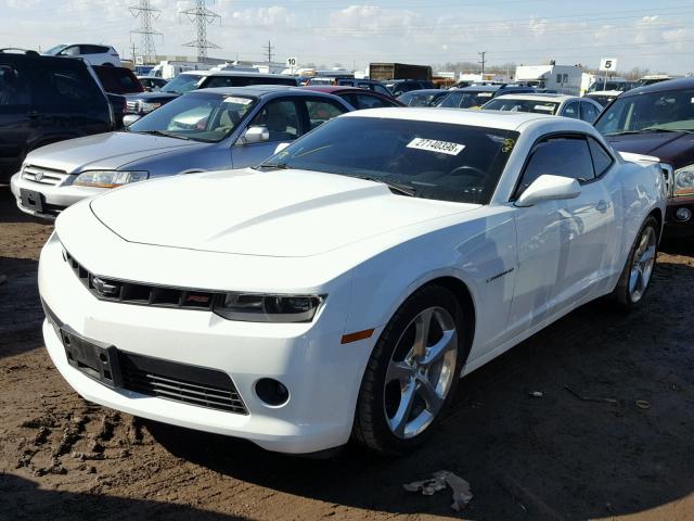 2G1FC1E32E9305418 - 2014 CHEVROLET CAMARO LT WHITE photo 2