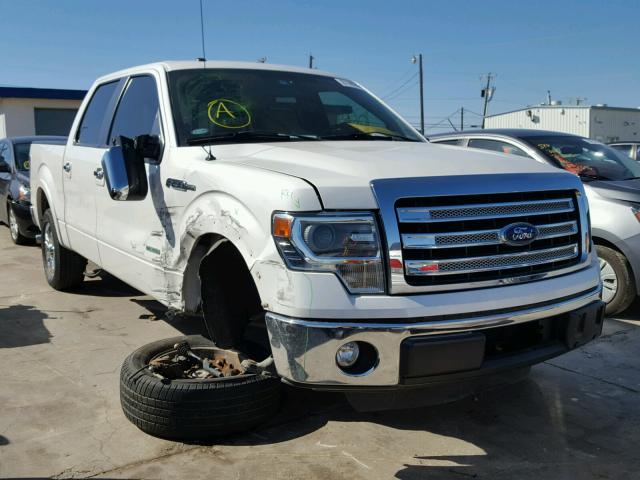 1FTFW1CT9DKD23400 - 2013 FORD F150 SUPER WHITE photo 1