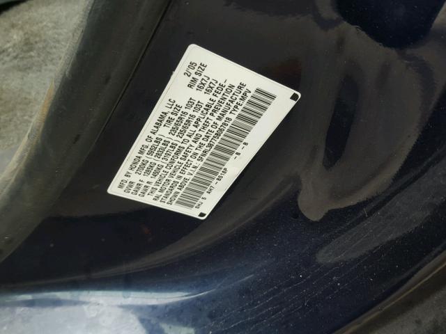 5FNRL38775B067818 - 2005 HONDA ODYSSEY EX BLUE photo 10