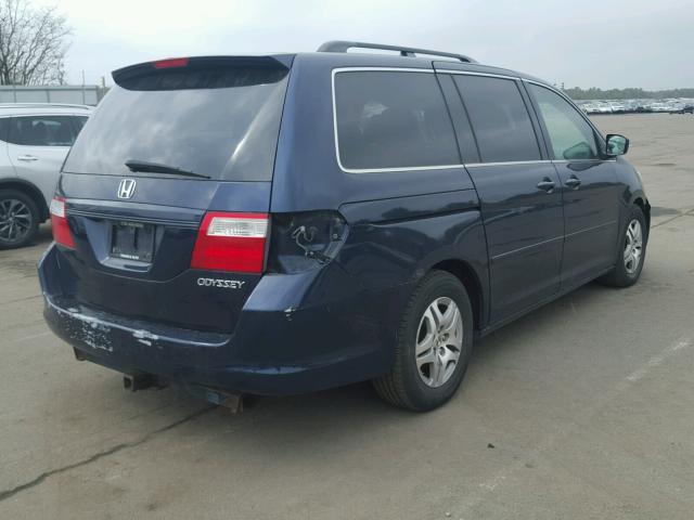 5FNRL38775B067818 - 2005 HONDA ODYSSEY EX BLUE photo 4