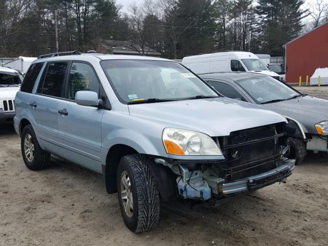 2HKYF18543H596955 - 2003 HONDA PILOT EXL BLUE photo 1